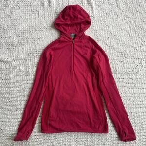 Women's Icebreaker Merino Wool Cherry Pink Quarter Zip - Size Medium